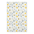 Bright Boho Floral Yellow Area Rug - Grey Accent Design - DipaliZ