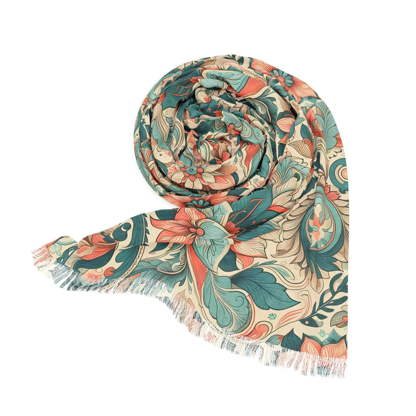 Boho Floral Light Scarf - Elegant Spring Accessory - DipaliZ