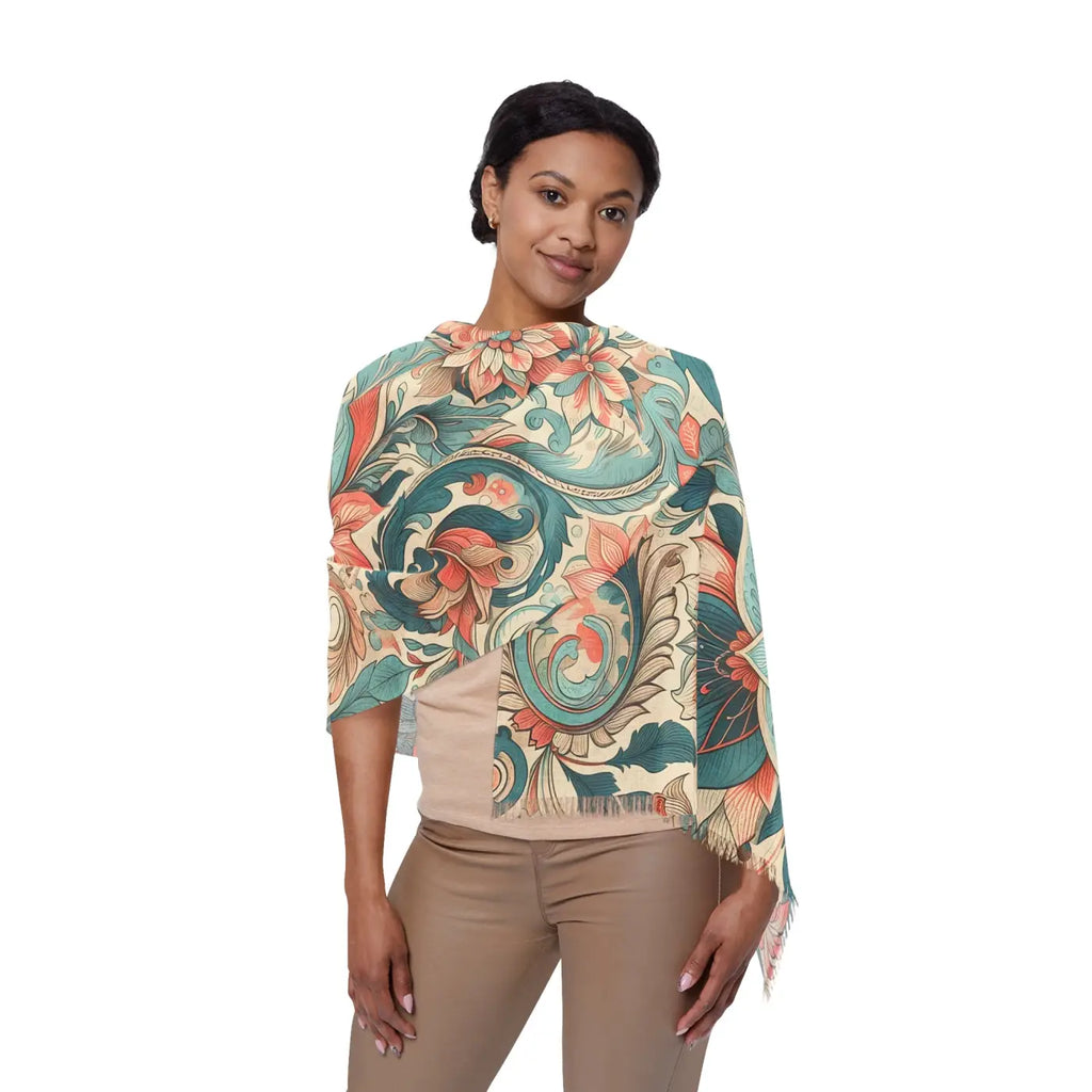 Boho Floral Light Scarf - Elegant Spring Accessory - DipaliZ