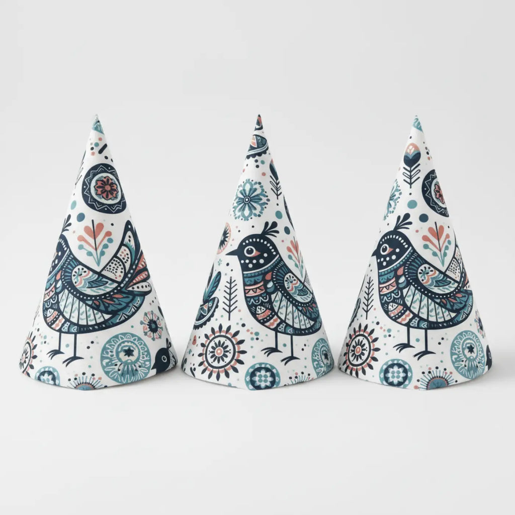 Boho Floral Napkin Set, Decorative Napkins for Dining, Holiday Table Decor, Eco-Friendly Napkins, Bird Pattern Napkins