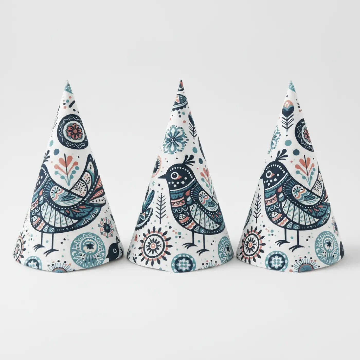 Boho Floral Napkin Set, Decorative Napkins for Dining, Holiday Table Decor, Eco-Friendly Napkins, Bird Pattern Napkins
