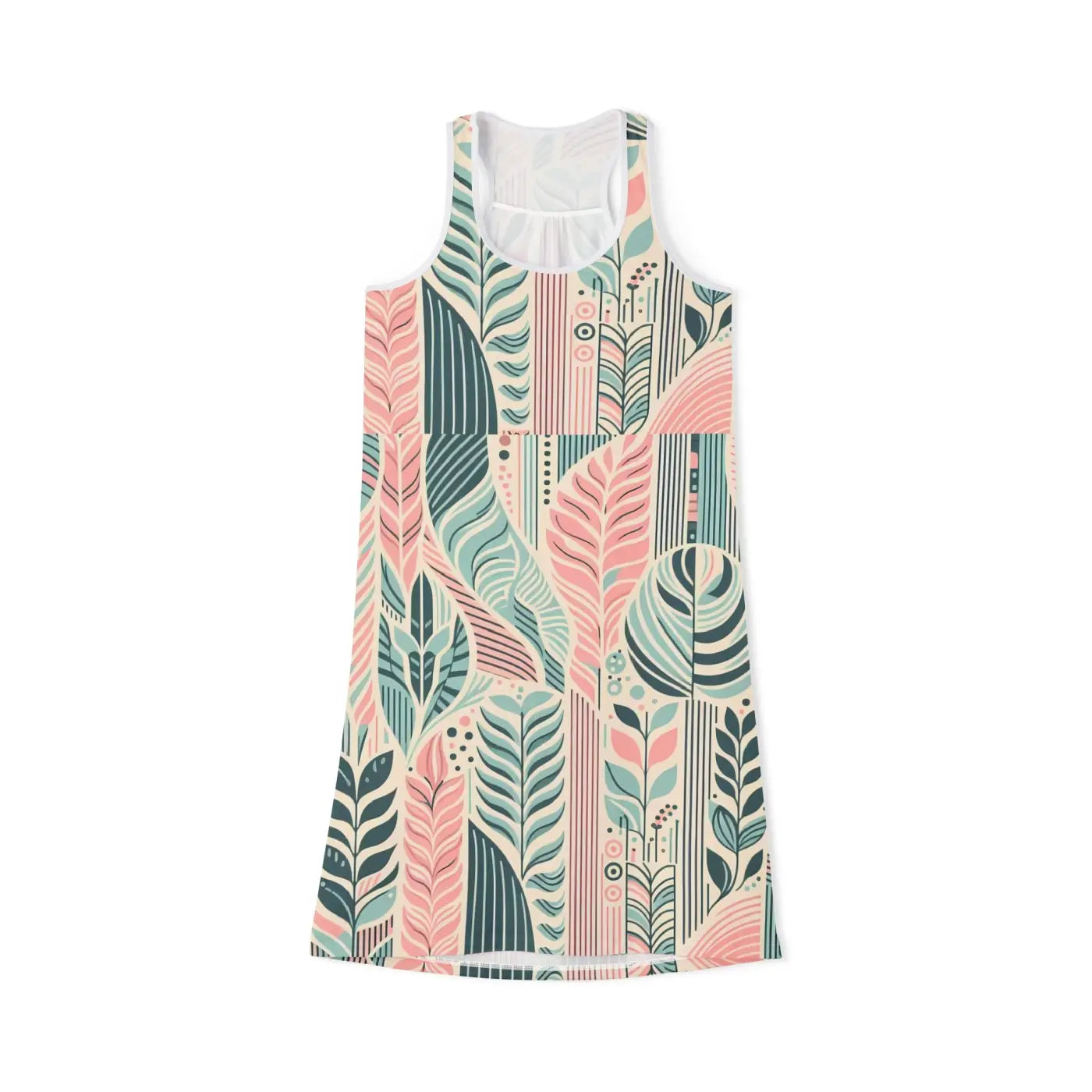 Boho Floral Racerback Dress - Summer Beach Vibes - DipaliZ