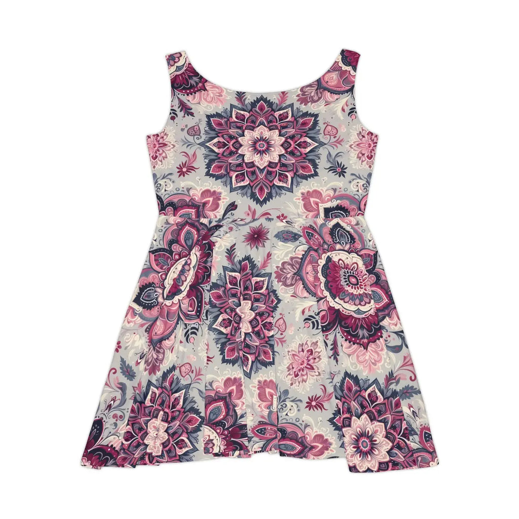 Boho Floral Skater Dress - Vibrant Summer Style - DipaliZ
