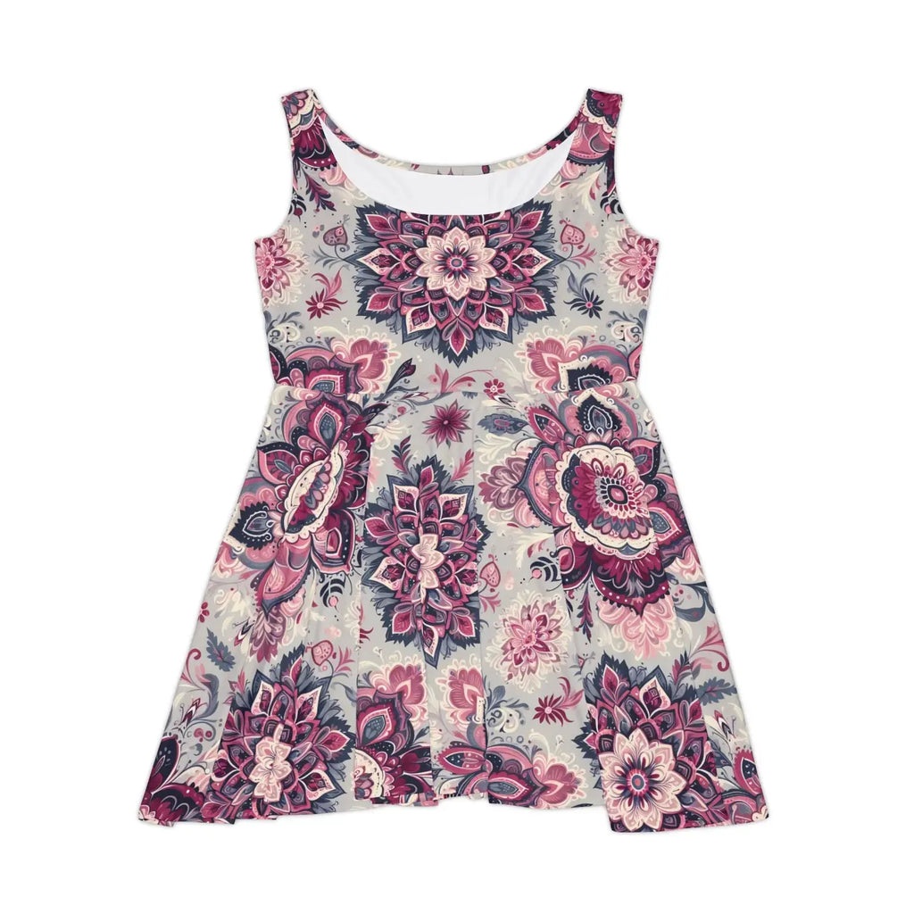 Boho Floral Skater Dress - Vibrant Summer Style - DipaliZ