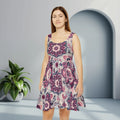 Boho Floral Skater Dress - Vibrant Summer Style - DipaliZ