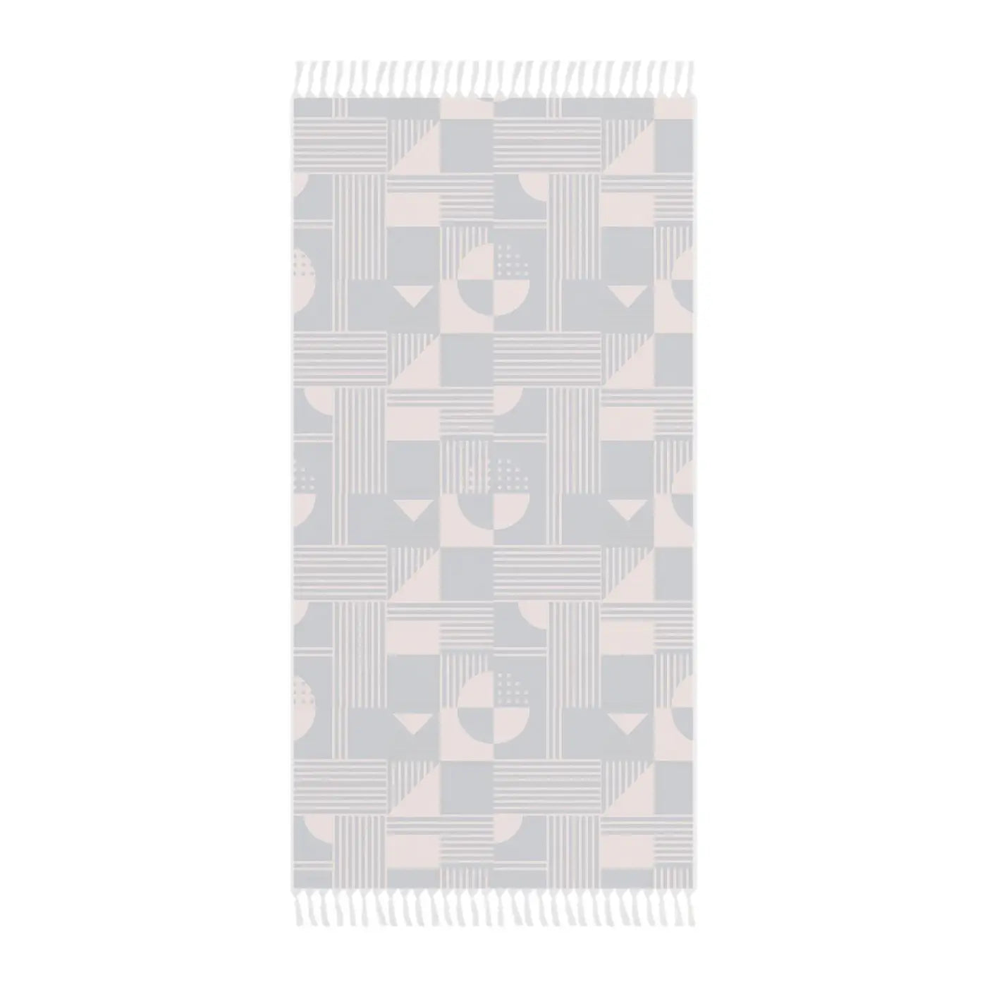 Boho Geometric Beach Towel - Knotted Tassel Edges - DipaliZ