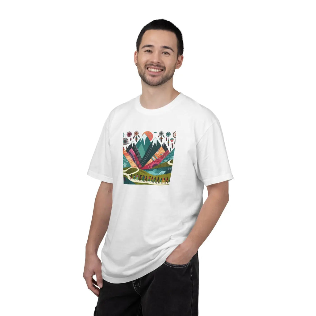 Boho Mountain Trekking Unisex Garment-Dyed T-Shirt - DipaliZ
