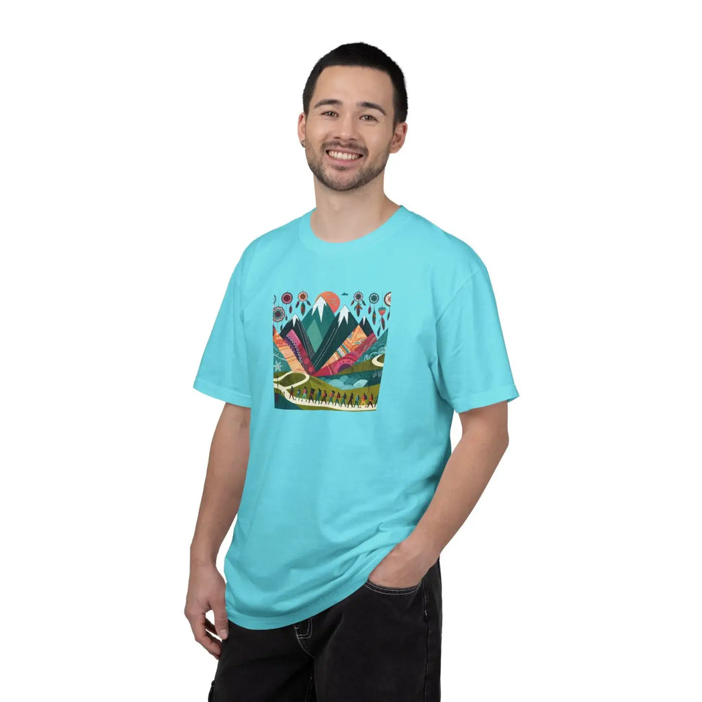 Boho Mountain Trekking Unisex Garment-Dyed T-Shirt - DipaliZ
