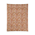 Boho Paisley Comforter - Rustic Orange Floral Pattern - DipaliZ