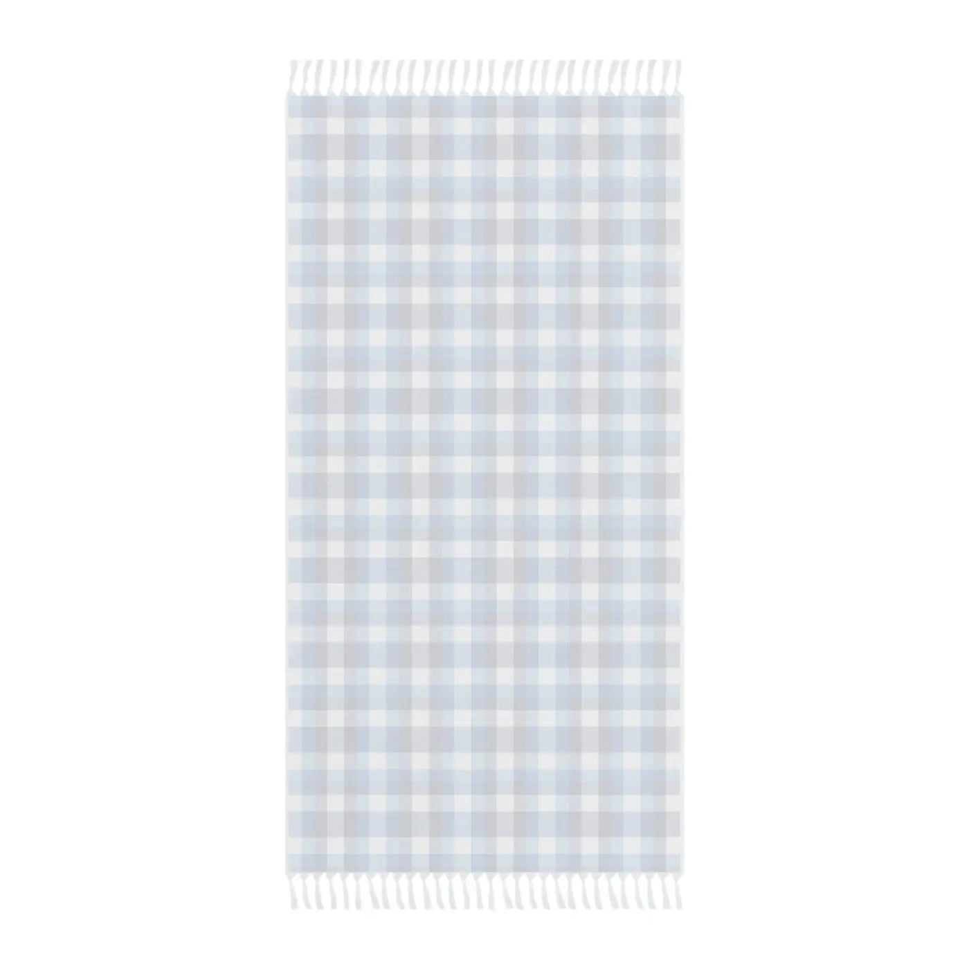 Boho Plaid Beach Towel - Fringe Turkish Coastal Escape - DipaliZ