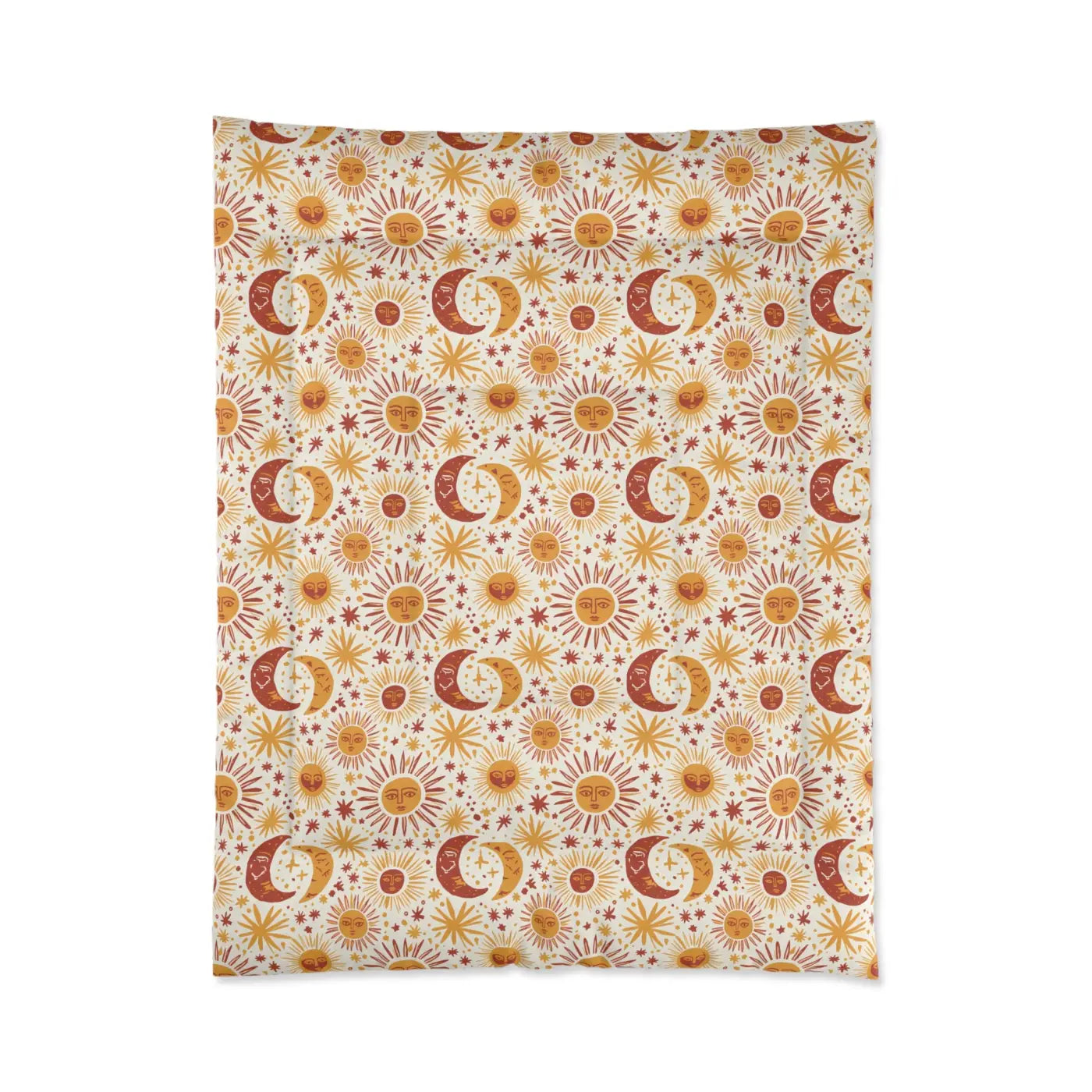 Boho Sun Moon Comforter - Celestial Vintage Vibes - DipaliZ