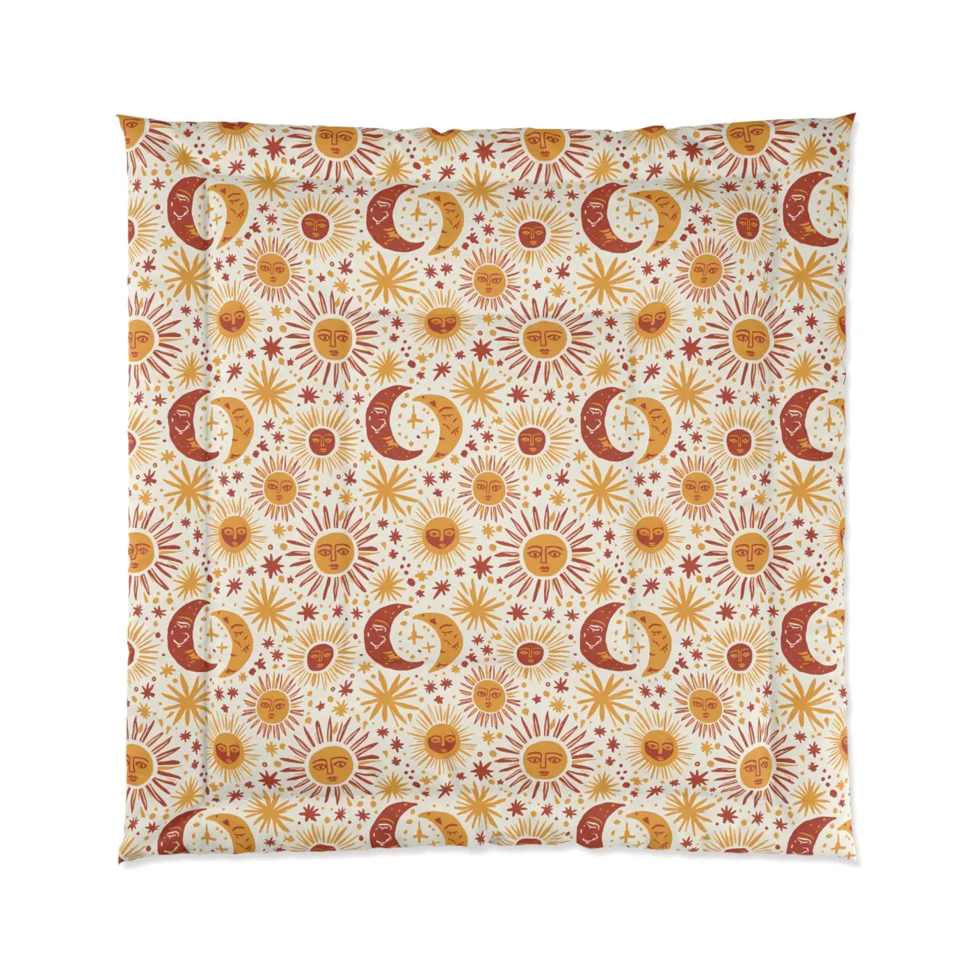 Boho Sun Moon Comforter - Celestial Vintage Vibes - DipaliZ