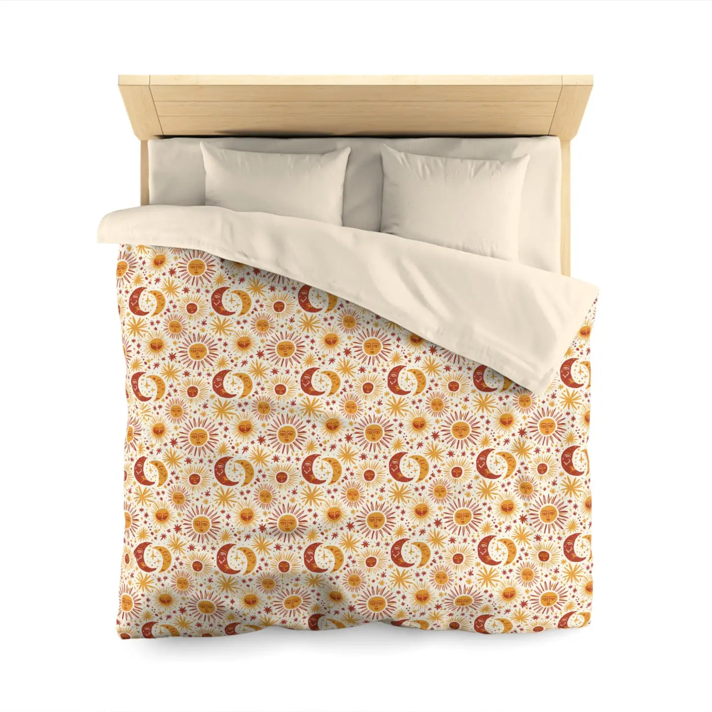 Celestial Moon Microfiber Duvet Cover - Cosmic Bedding - DipaliZ