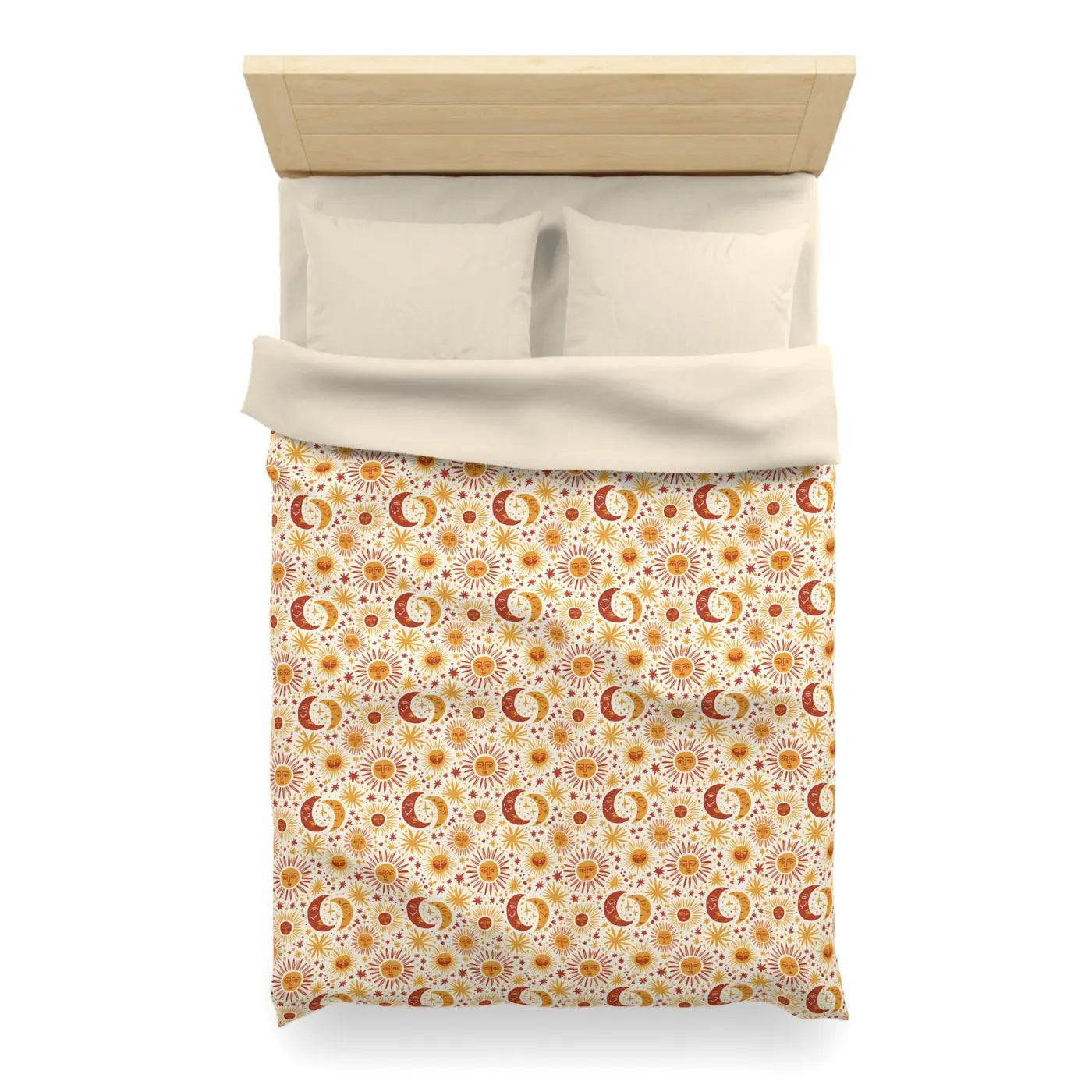 Celestial Moon Microfiber Duvet Cover - Cosmic Bedding - DipaliZ