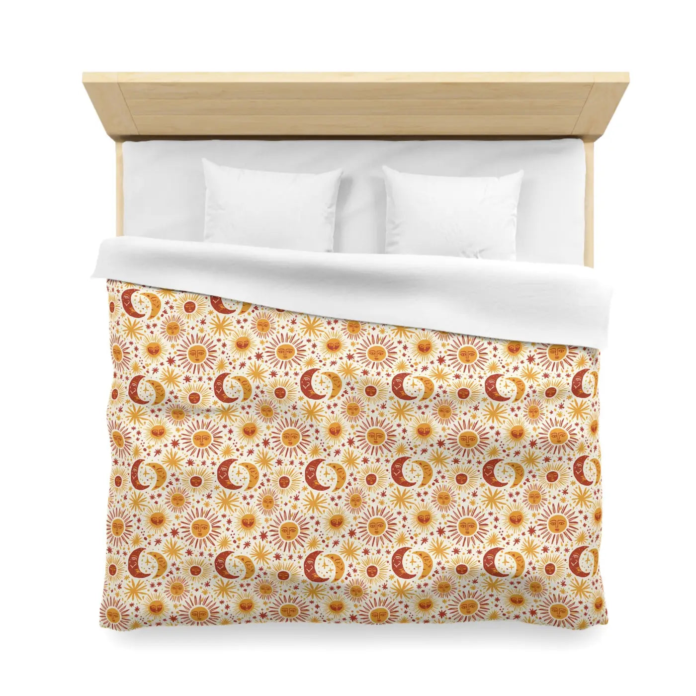 Celestial Moon Microfiber Duvet Cover - Cosmic Bedding - DipaliZ