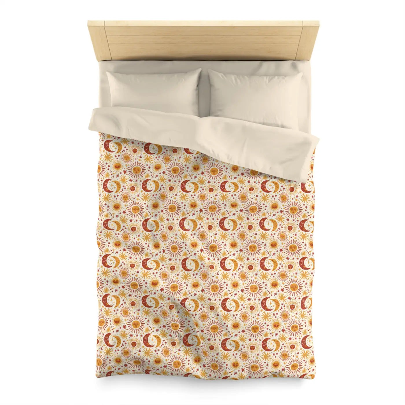 Celestial Moon Microfiber Duvet Cover - Cosmic Bedding - DipaliZ