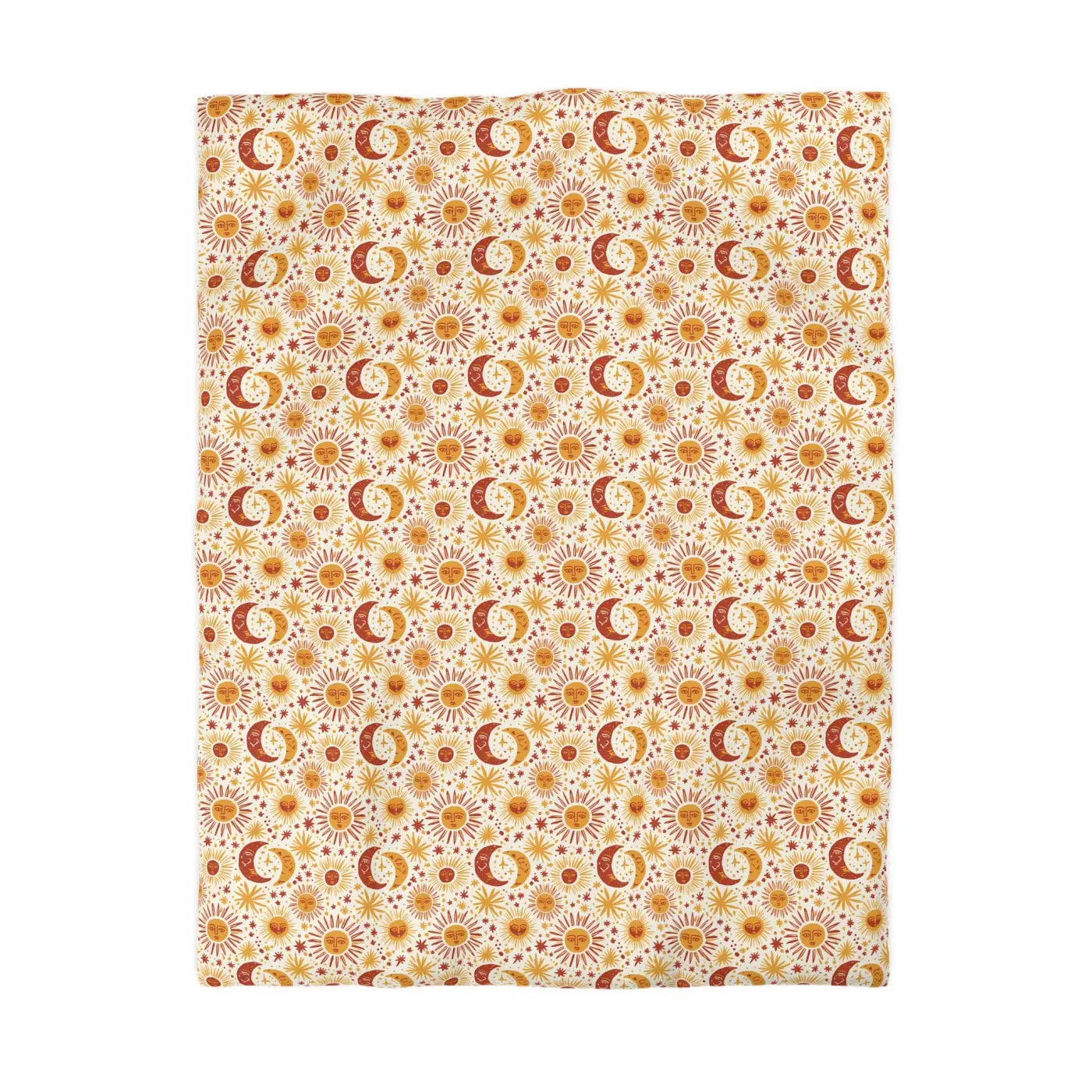Celestial Moon Microfiber Duvet Cover - Cosmic Bedding - DipaliZ