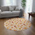 Celestial Area Rug - Retro Sun Moon Bohemian Design - DipaliZ