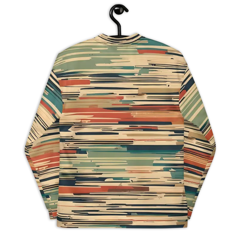Vintage Striped Unisex Bomber Jacket - Retro Cool - DipaliZ