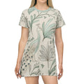 Peacock Printed Shirt Dress - Mint Colored Fresh Style - DipaliZ