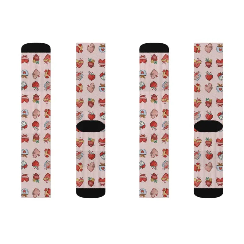 Bold Day Sublimation Socks - Valentine's Style - DipaliZ