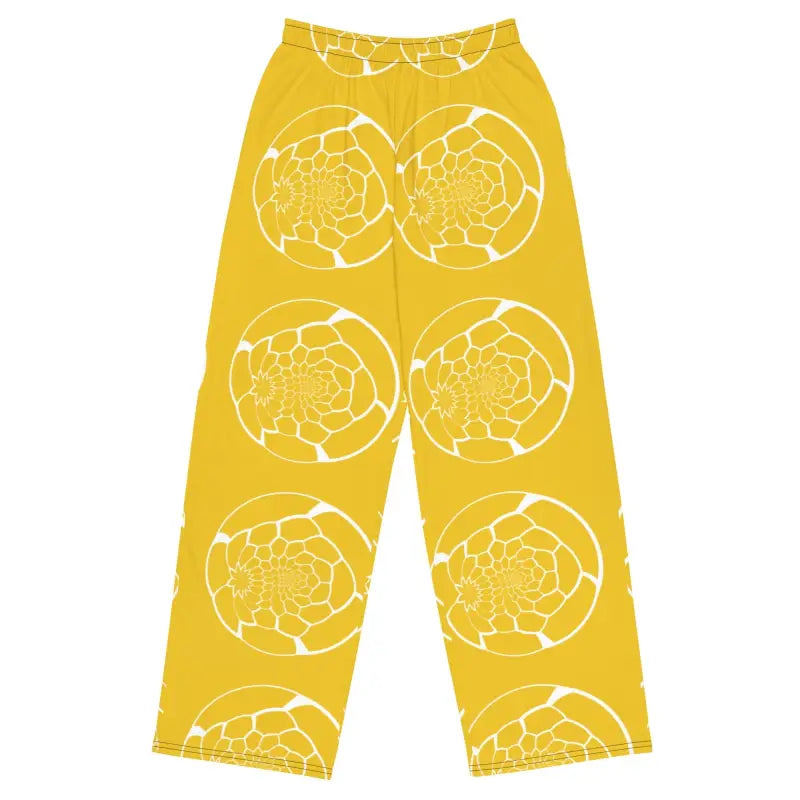 Yellow Unisex Wide Leg Pants - Bold Statement Style - DipaliZ
