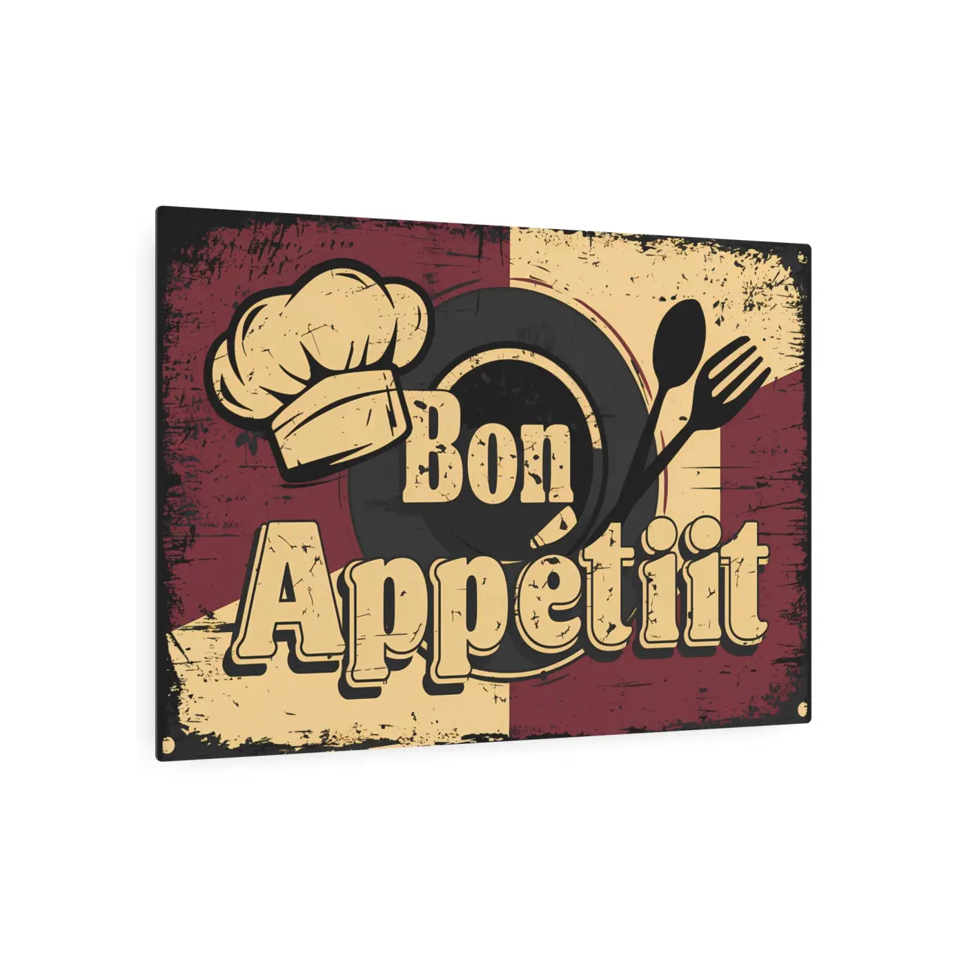 Vintage Bon Appetit Metal Art Sign - Kitchen Wall Decor - DipaliZ