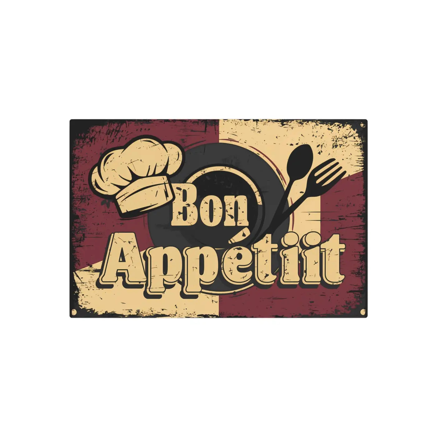 Vintage Bon Appetit Metal Art Sign - Kitchen Wall Decor - DipaliZ