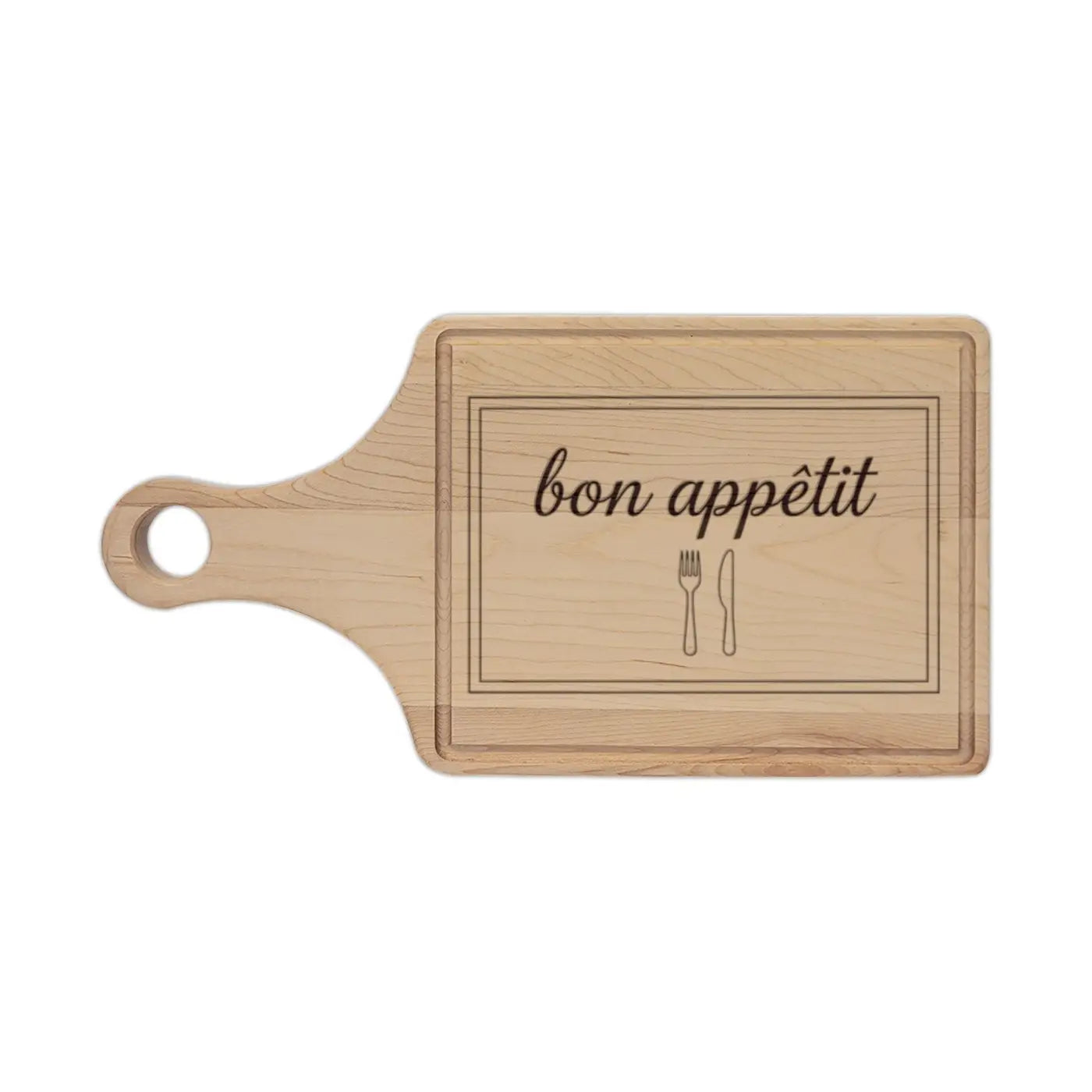 Engraved Oak Design Cutting Board - Acacia Wood Surface - DipaliZ