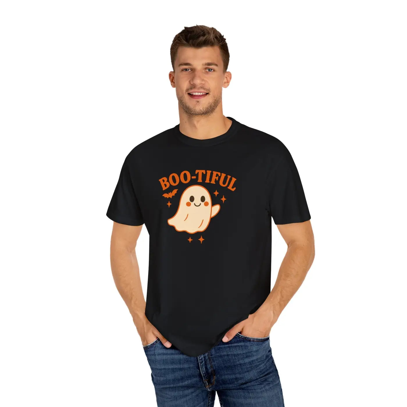 Cute Halloween Tee - Playful Ghost Pumpkin Spice Vibes - DipaliZ