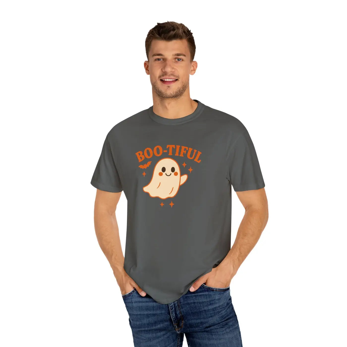 Cute Halloween Tee - Playful Ghost Pumpkin Spice Vibes - DipaliZ