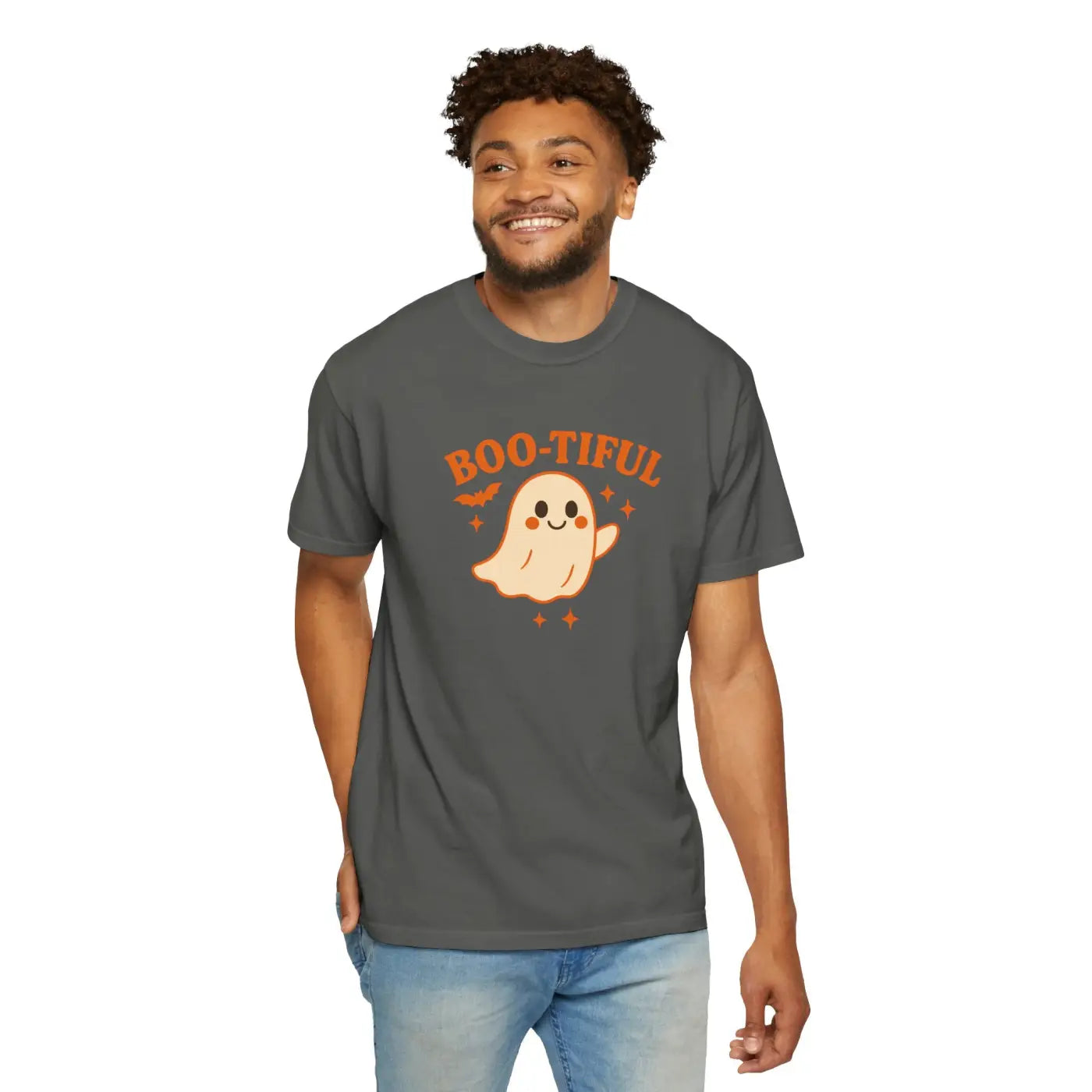 Cute Halloween Tee - Playful Ghost Pumpkin Spice Vibes - DipaliZ