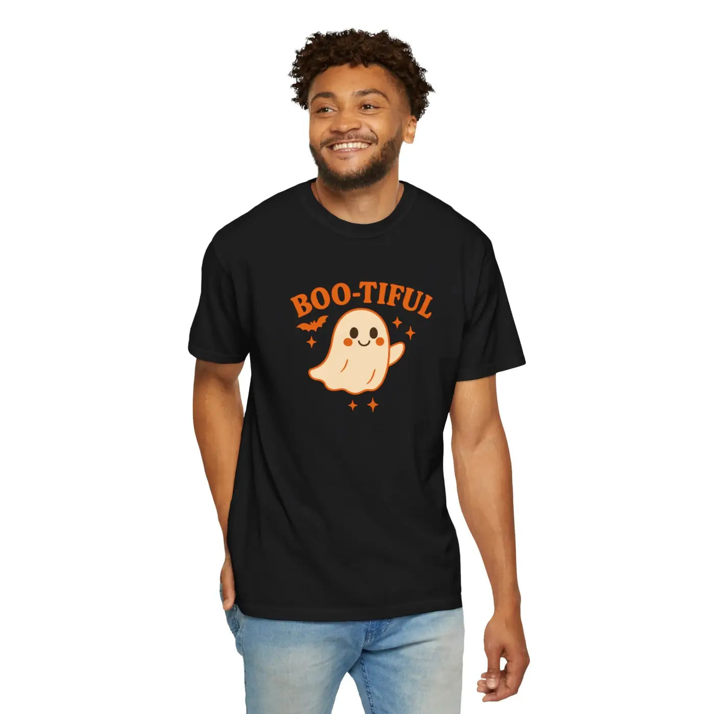Cute Halloween Tee - Playful Ghost Pumpkin Spice Vibes - DipaliZ