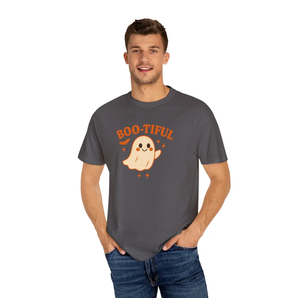 Cute Halloween Tee - Playful Ghost Pumpkin Spice Vibes - DipaliZ