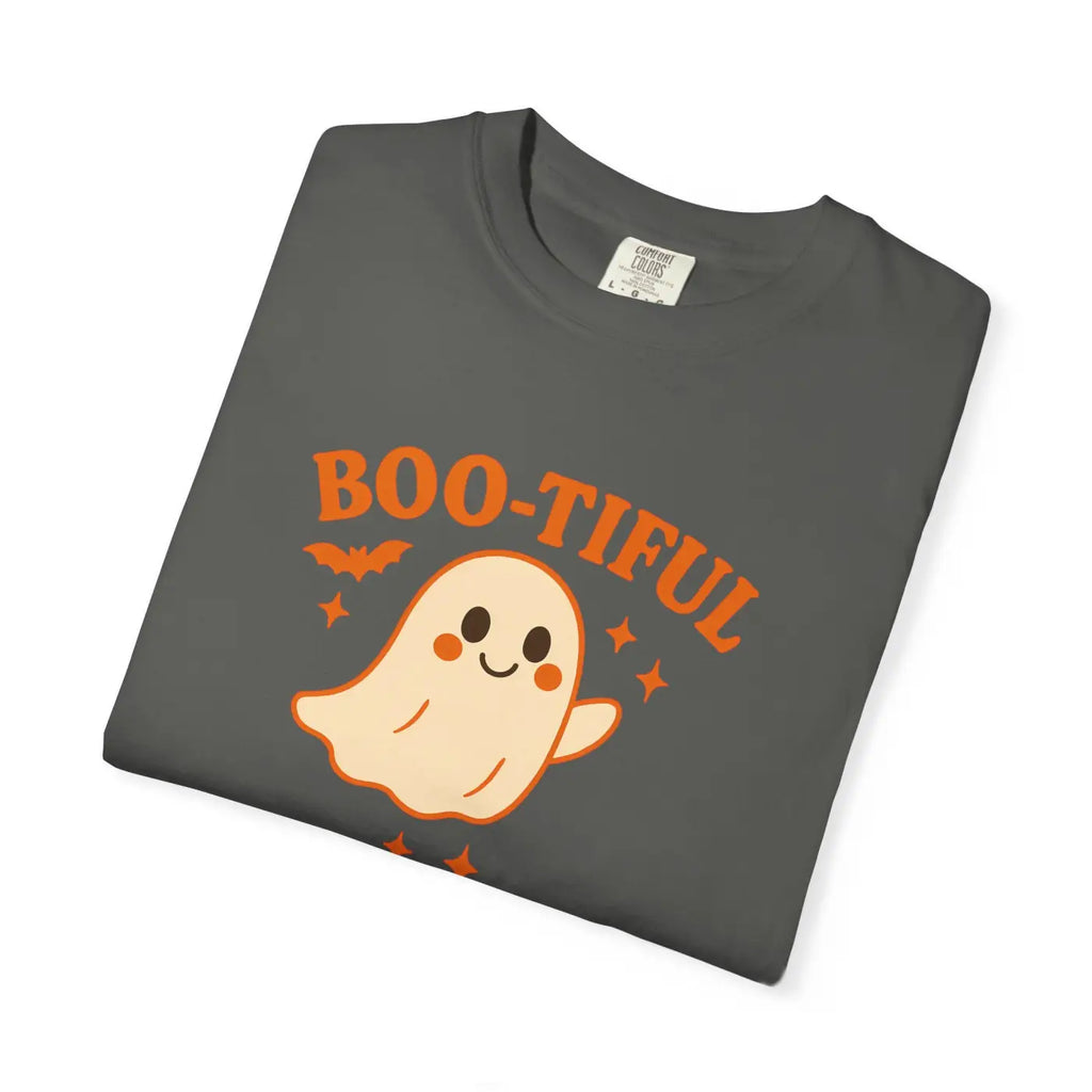 Cute Halloween Tee - Playful Ghost Pumpkin Spice Vibes - DipaliZ