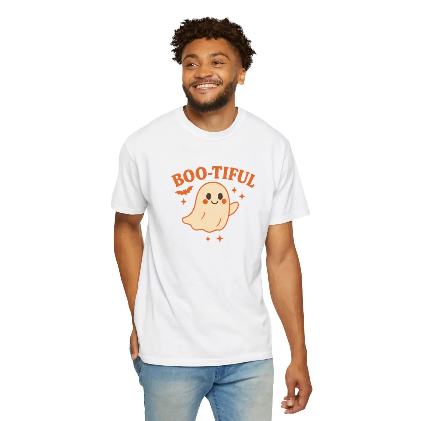 Cute Halloween Tee - Playful Ghost Pumpkin Spice Vibes - DipaliZ