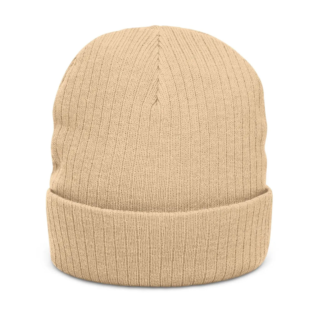 Rock Embroidered Ribbed Knit Beanie - Cold Weather Style - DipaliZ