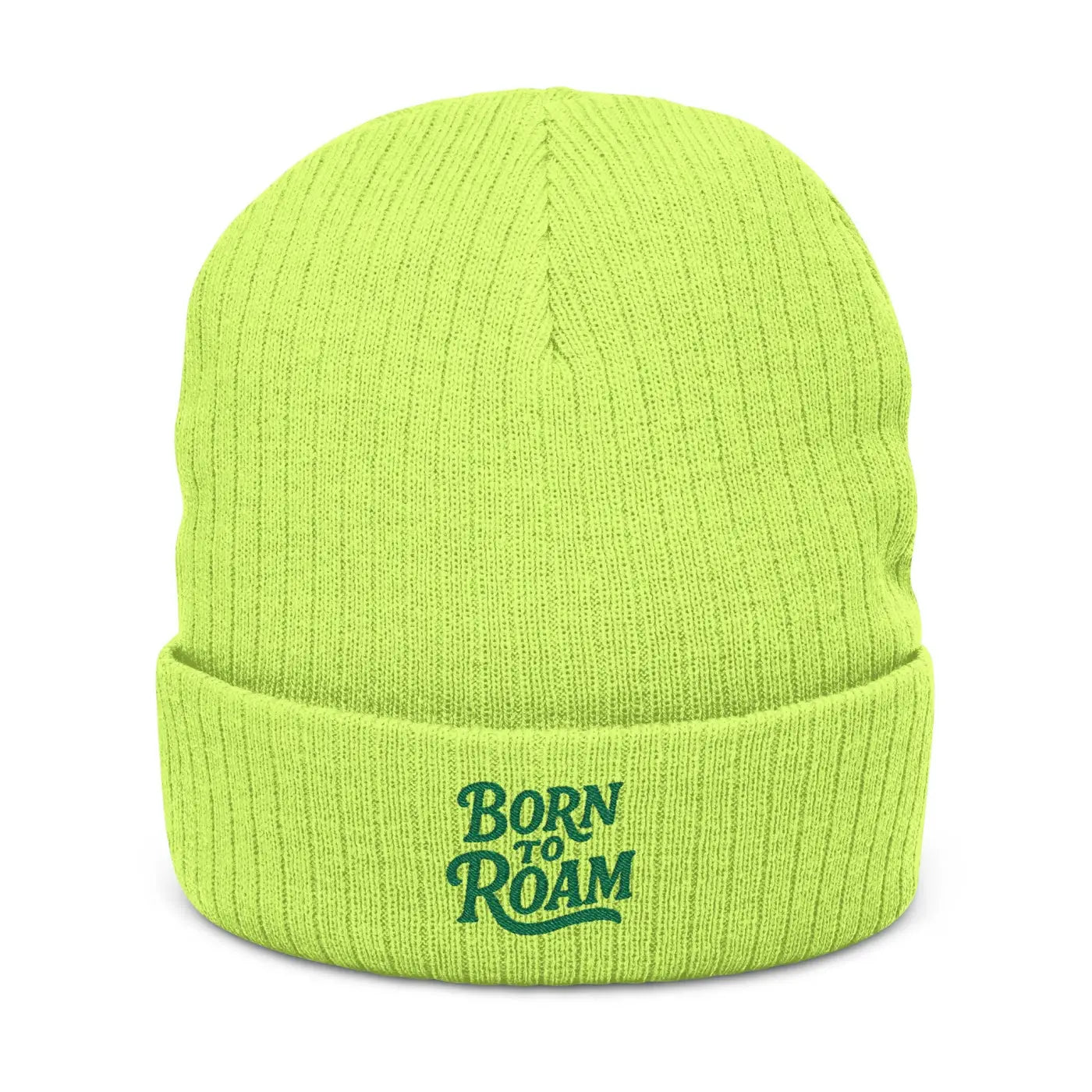 Rock Embroidered Ribbed Knit Beanie - Cold Weather Style - DipaliZ