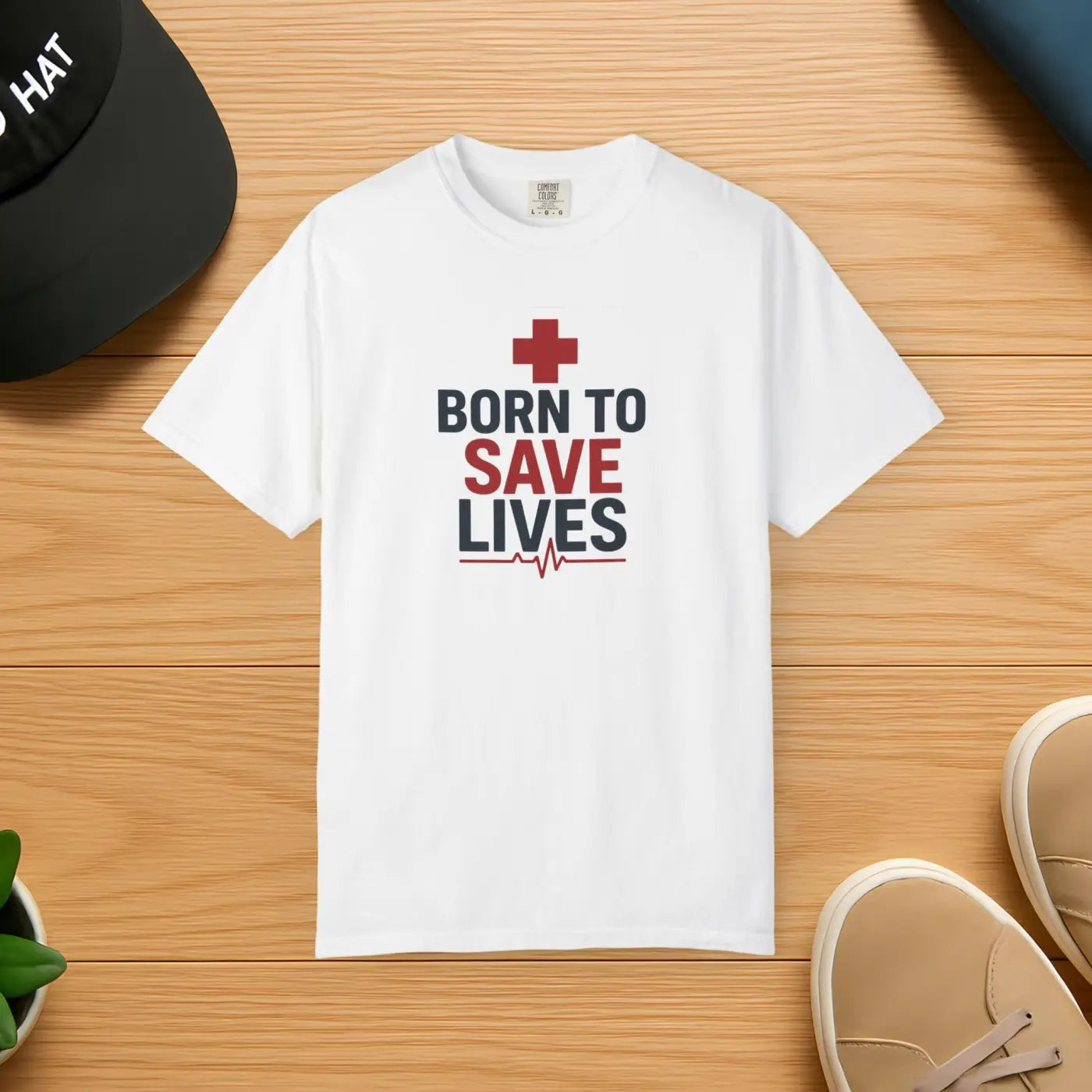 Unisex Essential Tee - Garment-Dyed Cotton to Save Lives - DipaliZ