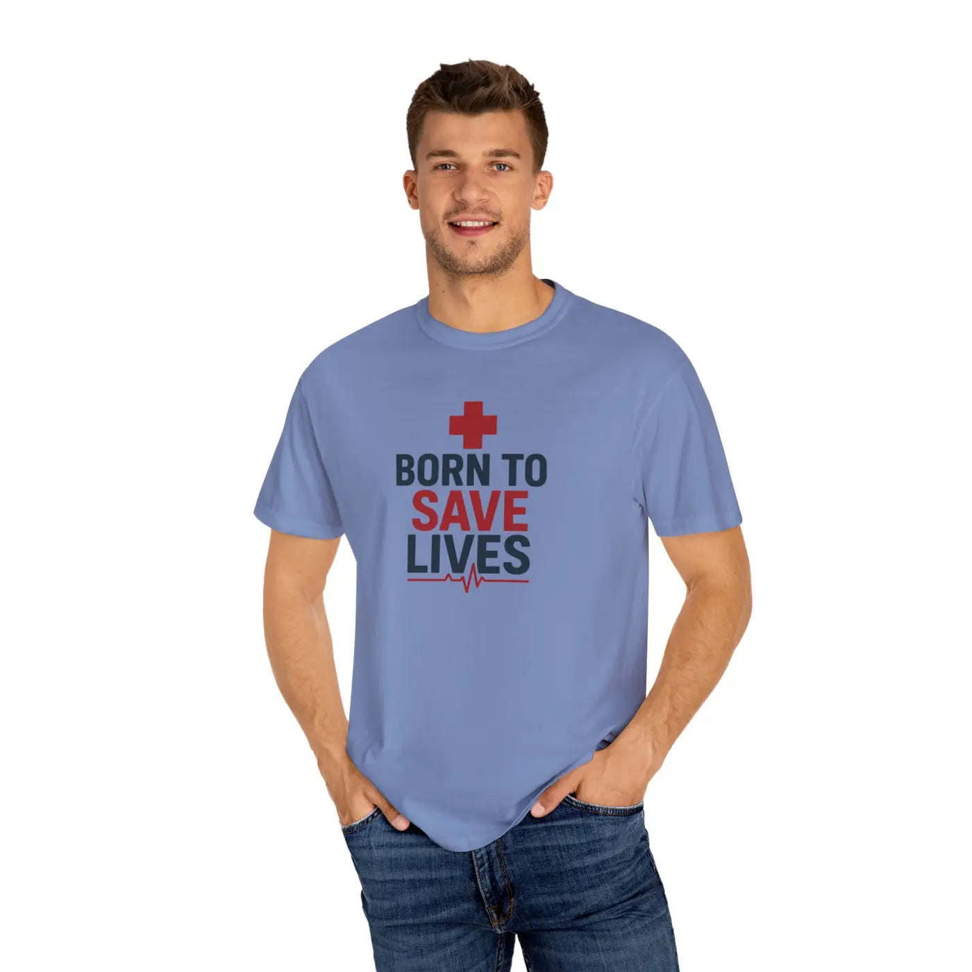 Unisex Essential Tee - Garment-Dyed Cotton to Save Lives - DipaliZ