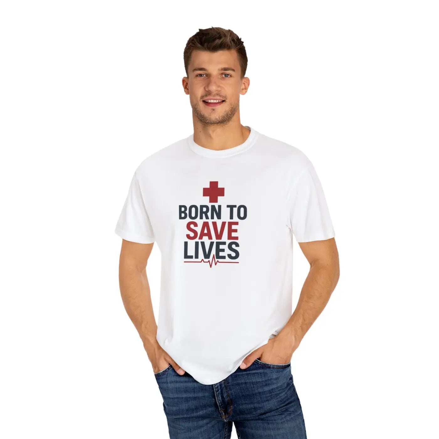 Unisex Essential Tee - Garment-Dyed Cotton to Save Lives - DipaliZ