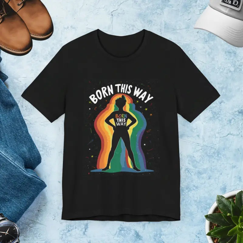 Born This Way Unisex Jersey Tee - Rainbow Pride - DipaliZ