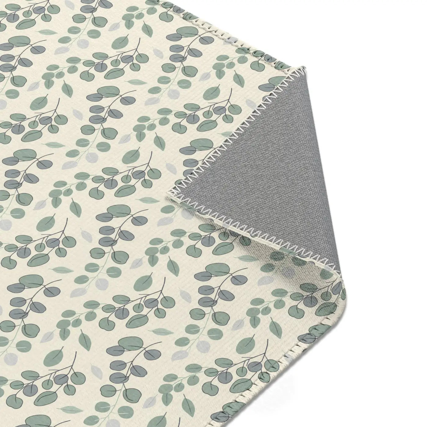 Eucalyptus Area Rug - Green Leaf Pattern for Home - DipaliZ