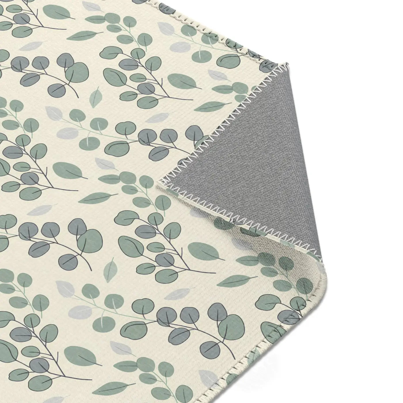 Eucalyptus Area Rug - Green Leaf Pattern for Home - DipaliZ