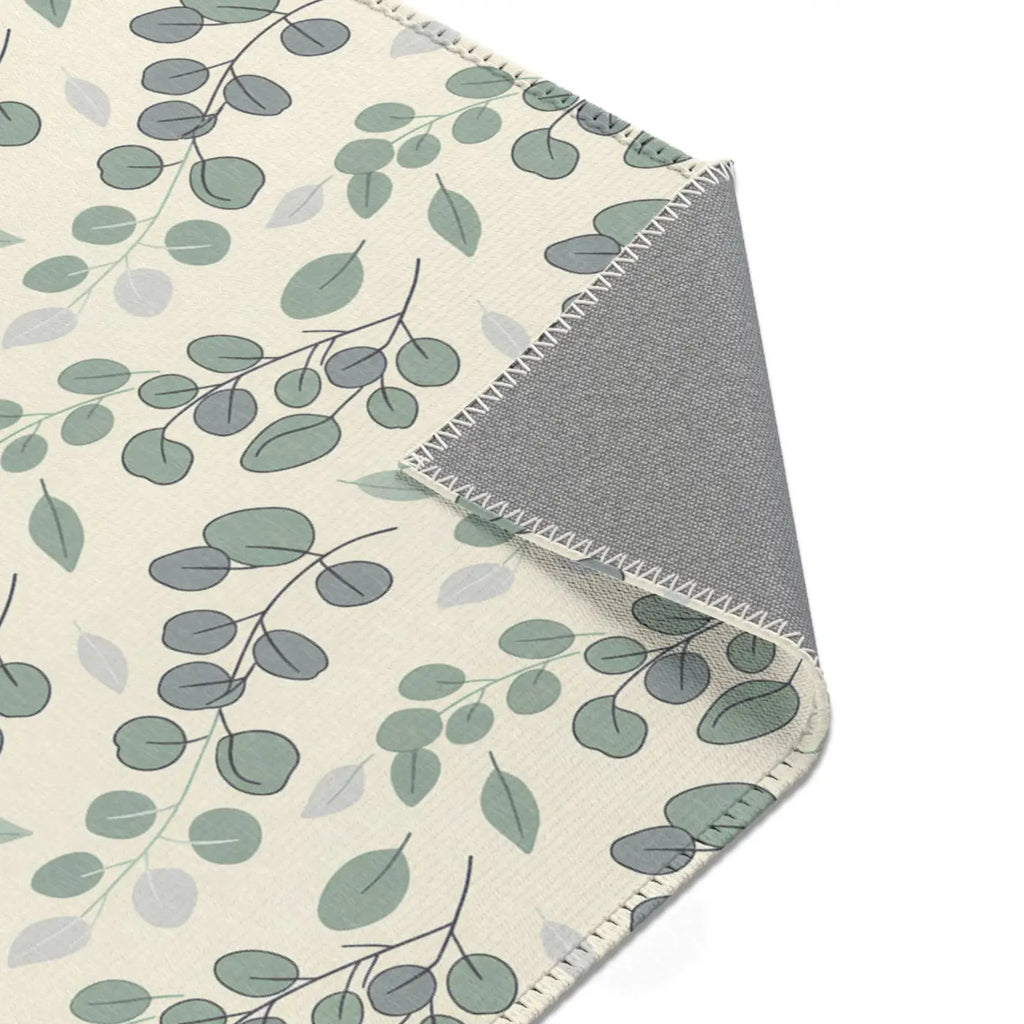 Eucalyptus Area Rug - Green Leaf Pattern for Home - DipaliZ