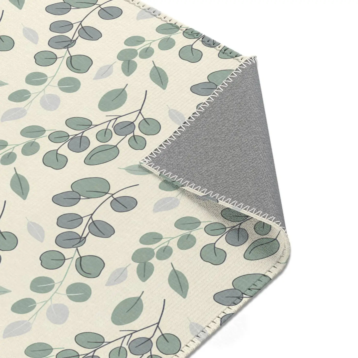 Eucalyptus Area Rug - Green Leaf Pattern for Home - DipaliZ