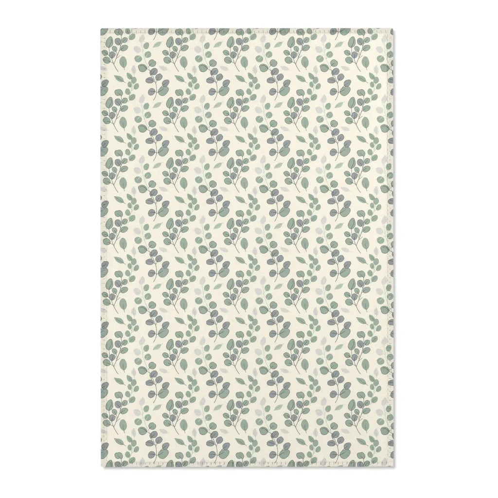 Eucalyptus Area Rug - Green Leaf Pattern for Home - DipaliZ