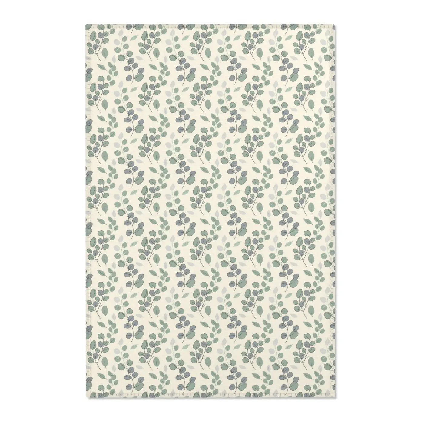 Eucalyptus Area Rug - Green Leaf Pattern for Home - DipaliZ