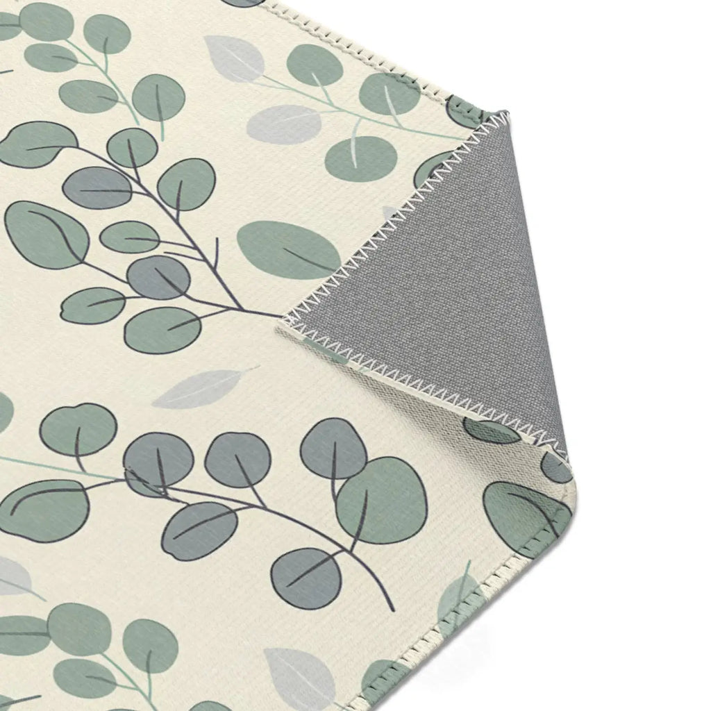 Eucalyptus Area Rug - Green Leaf Pattern for Home - DipaliZ