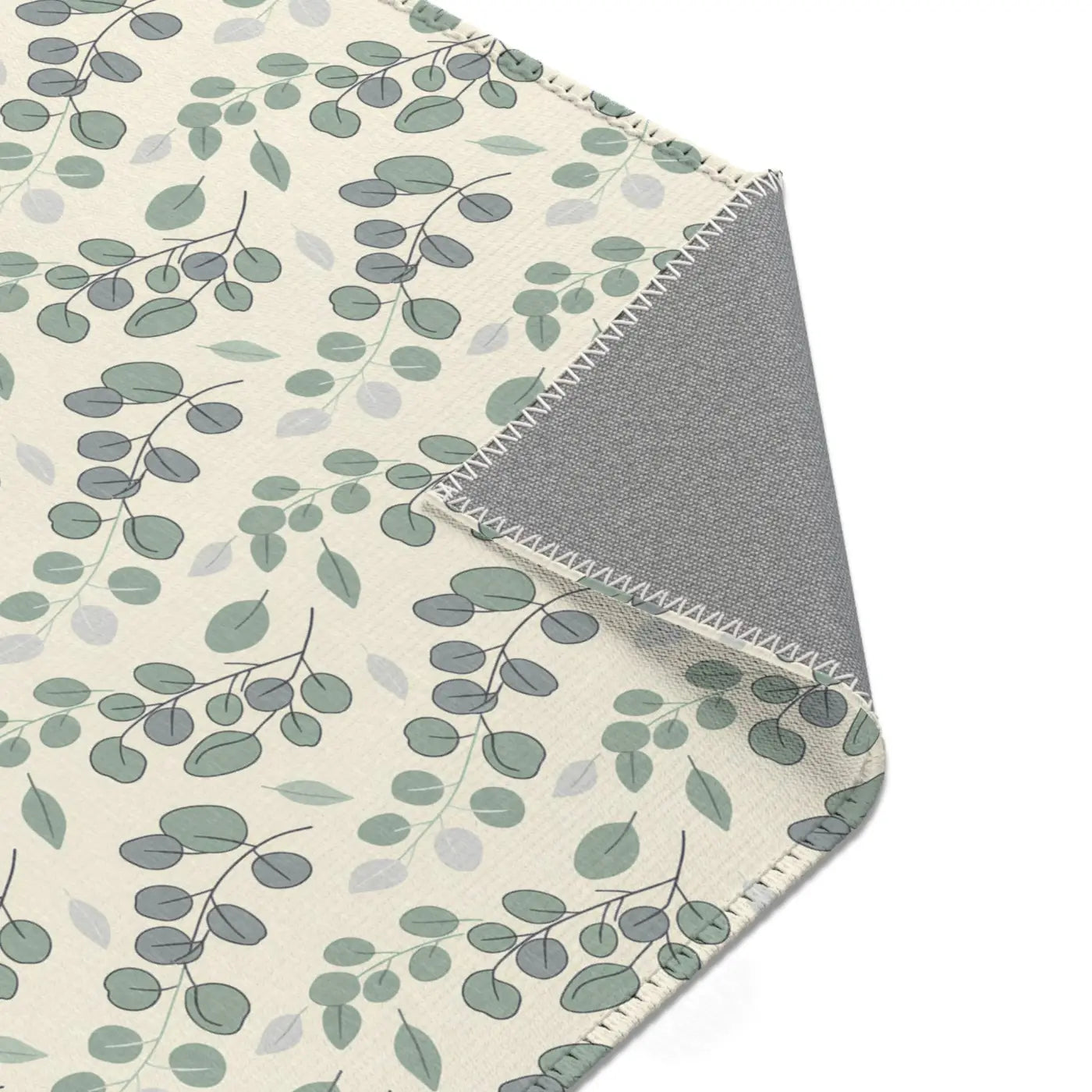 Eucalyptus Area Rug - Green Leaf Pattern for Home - DipaliZ